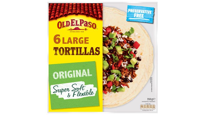 Six Large Tortillas Original